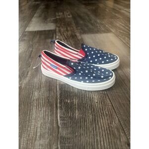 OOmphies Size 13 Little Kids Stars And Stripes‎ American Flag Sneakers Slip On
